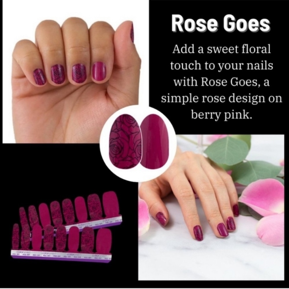 COLOR STREET Rose Goes Berry Pink Nail Wraps